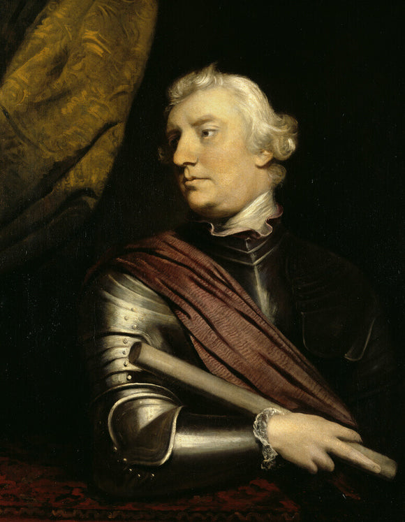 PORTRAIT OF LORD TOWNSEND, C18th, after Sir Joshua Reynolds, post-conservation at Florence Court