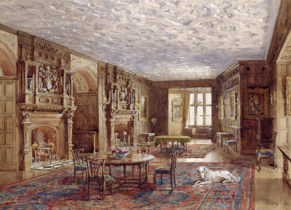 VIEW OF THE STATE DINING ROOM by Brewer in the State Dining Room at Powis Castle