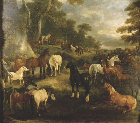 THE COUNCIL OF HORSES by John Ferneley Senior (1782-1860), illustrating one of John Gay's Fables written in 1727