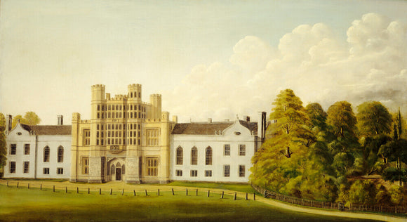 COUGHTON COURT FROM THE WEST, English School 19th century, post-conservation at Coughton Court