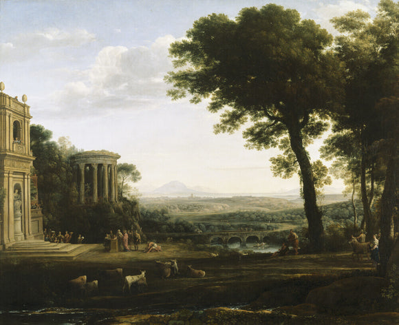 THE FATHER OF PSYCHE SACRIFICING AT THE TEMPLE OF APOLLO by Claude Lorrain (1600-1682)