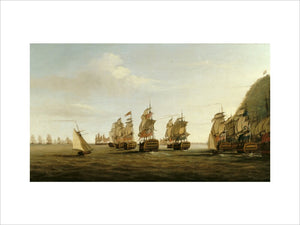 A BRITISH SQUADRON OFF ST. LUCIA, by Dominic Serres