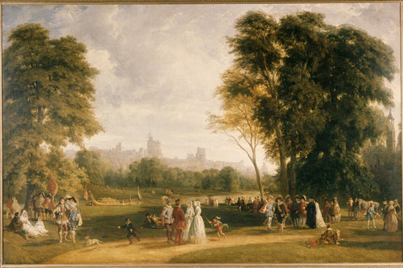 WINDSOR AND THE MONTEM AT ETON by W. Parrott 1849