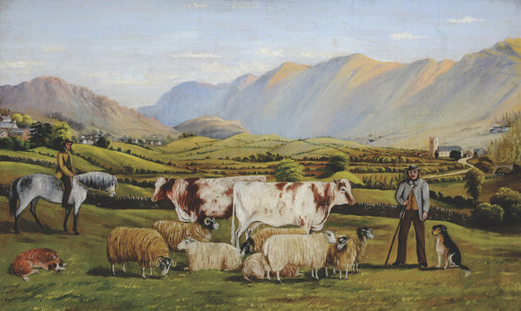 View of Troutbeck, with Shorthorn Dairy Cows...