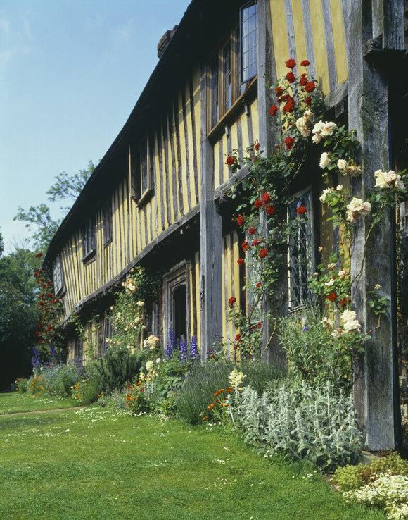 The exterior of Smallhythe Place in Kent, an early 16th century half-timbered house and former home of Ellen Terry