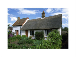 A view of Wicken Fen cottage and garden in the early summer