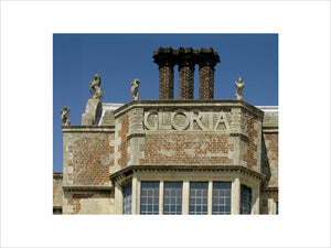 Part of the inscription "Gloria Deo in Excelsis" that adorns the South Front of Felbrigg Hall