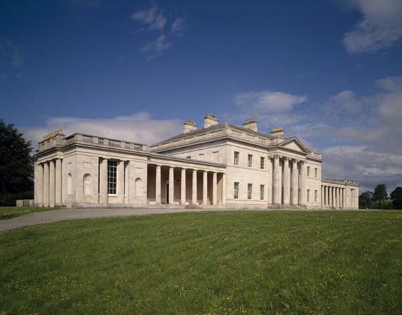 View of the front facade of Castle Coole