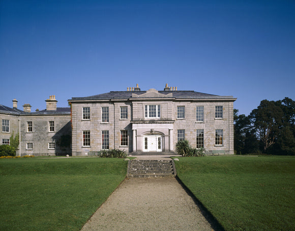 View of the west front of The Argory, showing the original house built 1820-24, with the north front, built c