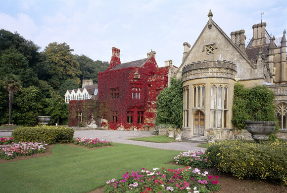 West front of the Victorian Gothic house of Tyntesfield