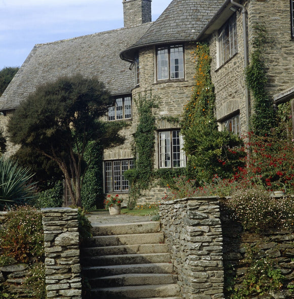 Exterior of Coleton Fishacre, the Arts & Crafts-style house designed in 1925 for Rupert and Lady Dorothy D'Oyly Carte, at Kingswear, Devon