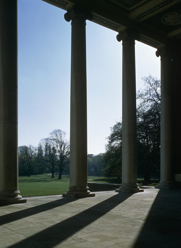 View from under the Portico at Osterly, out over the park