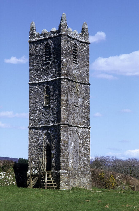 The eighteenth-century Prospect Tower, a three-sided folly, at Cotehele, Cornwall