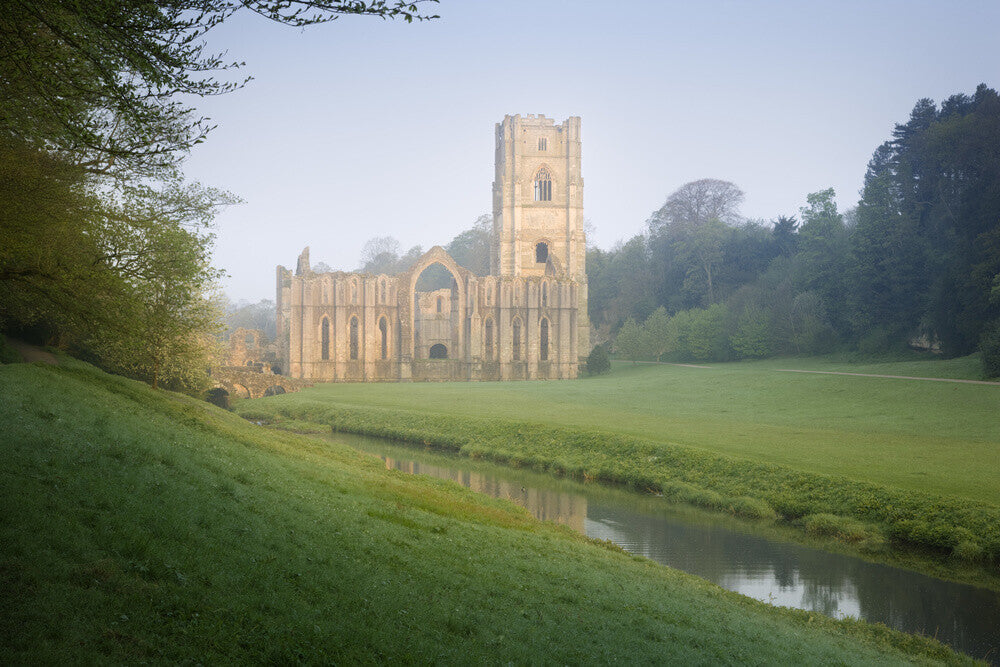 River Skell A view along the River Skell towards Fountains Abbey, North Yorkshire ...