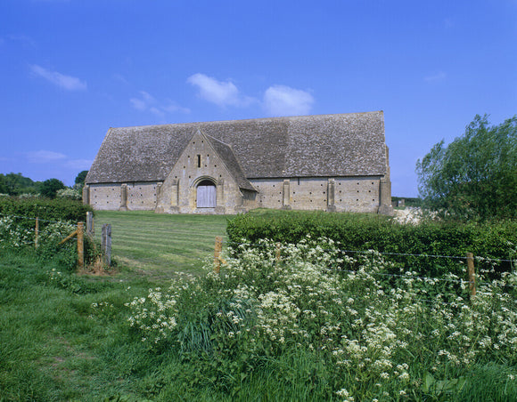 The thirteenth century Cistercian monastic Great Coxwell Barn at Faringdon, Oxfordshire