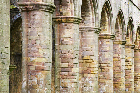 Details from the twelfth century Fountains Abbey, Yorkshire