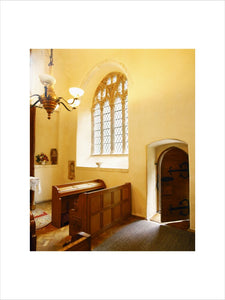 An interior view of the Chapel at Compton Castle