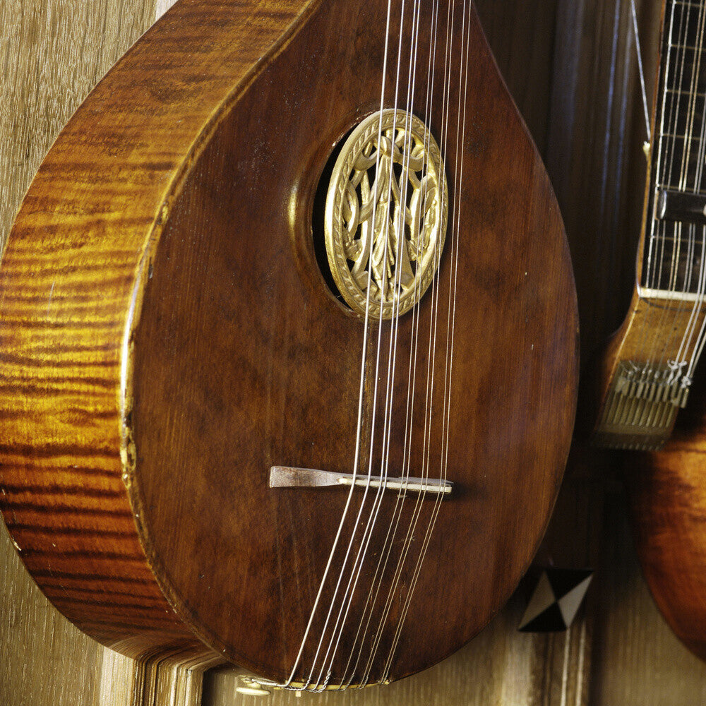 An English guitar of 1870, part of the musical instrument collection a ...