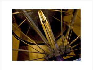 Inside the Water Wheel at Quarry Bank Mill, Styal, used to power the cotton-spinning mill machinery
