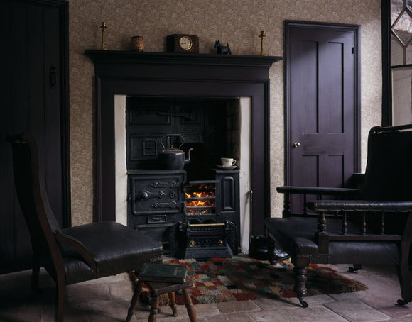 The fireside in the living room of the 1930s house in one of the Birmingham Back to Backs
