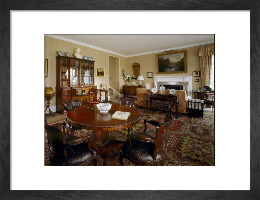 The Drawing Room at Trerice showing a late eighteenth century mahogany ...