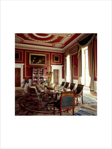 The Dining Room showing the suite of dining chairs by Gillows