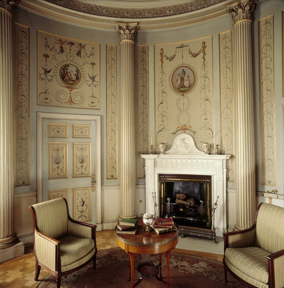 The fireplace in the Boudoir, probably supplied by John Deval the Younger, in 1785