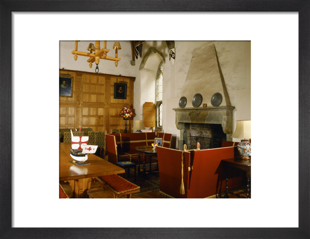 The Hall at Compton Castle looking towards the fireplace – National ...