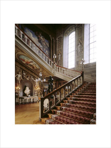 Partial view of the Grand Staircase showing Laguerre murals