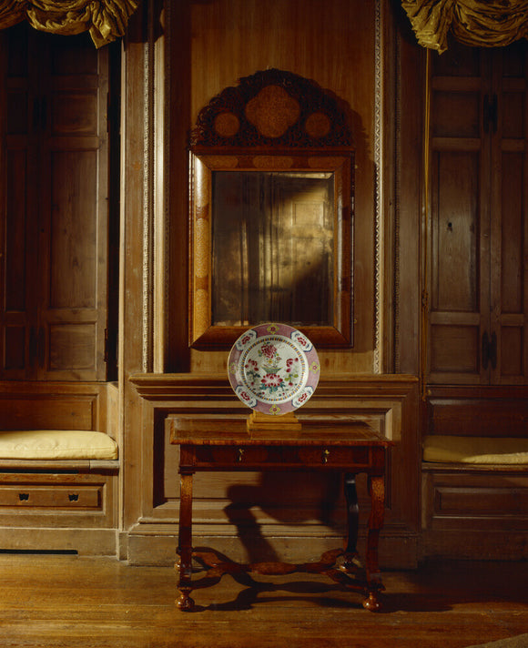 A view of a walnut pier table and pier glass at Beningbrough Hall