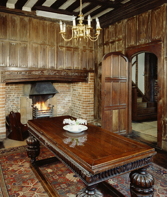 View of the Panelled Dining Room at Paycockes