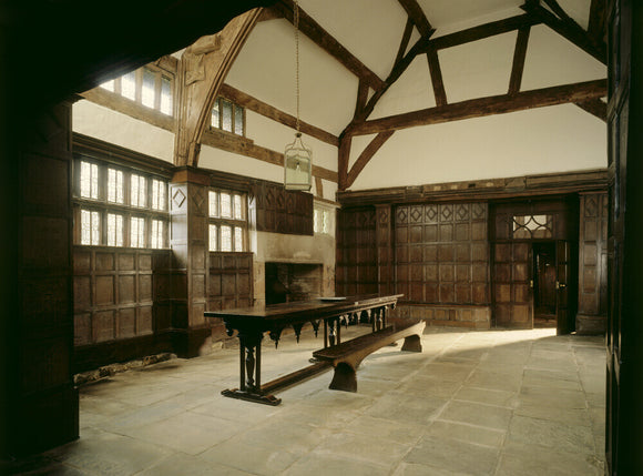 The interior of the Great Hall at Little Moreton Hall