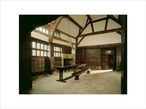 The interior of the Great Hall at Little Moreton Hall