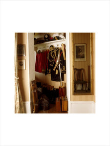 An open closet in the White Dressing Room