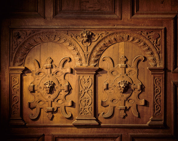 Carved wooden Panelling at Chastleton House