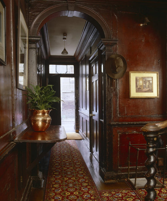 The Entrance Hall at Carlyle's House, 24 Cheyne Row, London