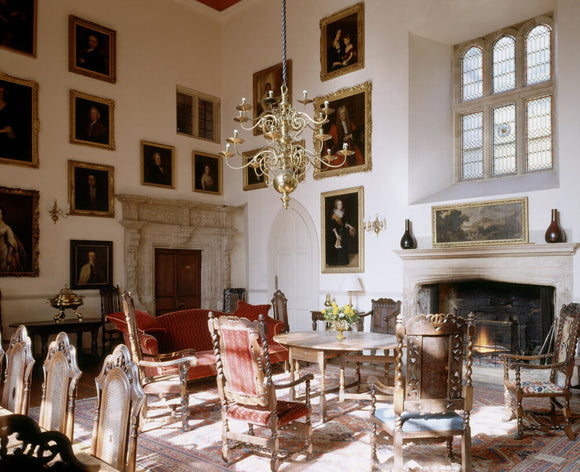 A view of the Great Hall at Clevedon Court looking north-west
