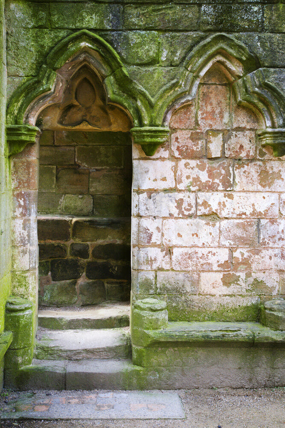 Details from the twelfth century Fountains Abbey, Yorkshire