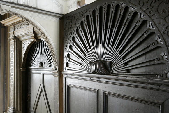 The door of the Ballroom at Knole, Sevenoaks, Kent